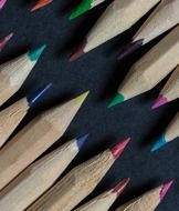 different colors of wooden pencils