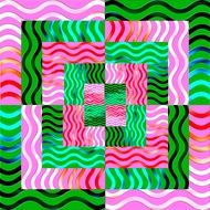 creative abstract pink green