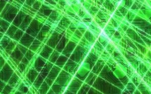 futuristic green laser background