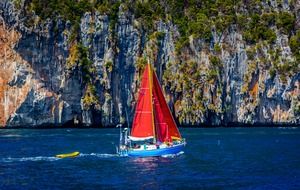 sailing ship in the sea