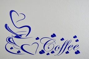 background image coffee blue