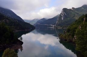 lake landscape mountain sky