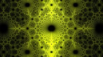 fractal neon yellow and black pattern