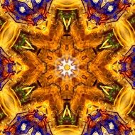 chakra meditation art blue yellow