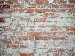 brick wall paint peeling old