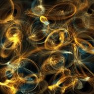 abstract background pattern with yellow smoke round shapes