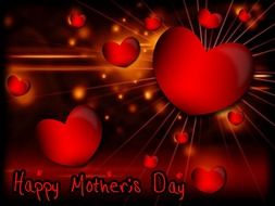background mother s day love heart