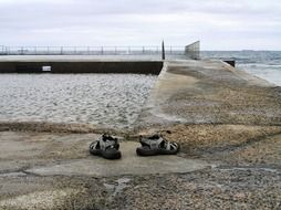 beach pool shoes swim water rock