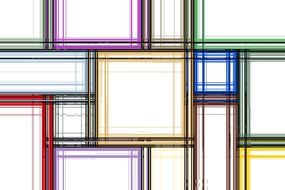 abstract colorful rectangles on a white background