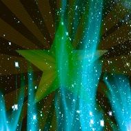 star fire green abstract art