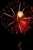 fireworks in the night sky