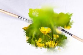 painting of a green meadow