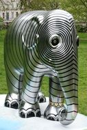 elephant striped art pattern