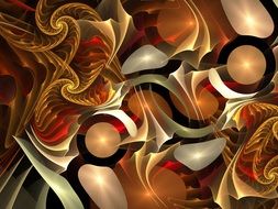 abstract fractal digital spirals