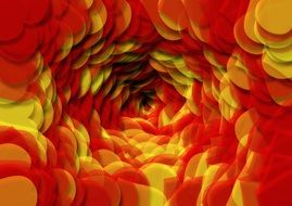 spiral image of red and yellow colors