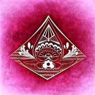 pink background with creative art