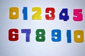 colorful figures one two three four five six seven eight nine ten
