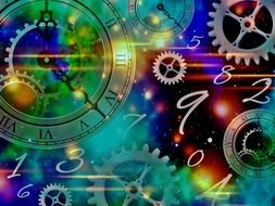 background time clock universe