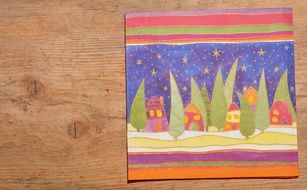 christmas napkin wood