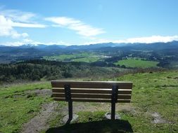 view bench horizon scenery sky