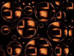 circles bubbles brown design