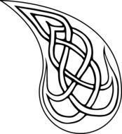 celtic knot flame pattern ornament