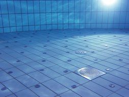 blue clean clear deep pool floor