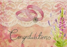 wedding invitation in pink