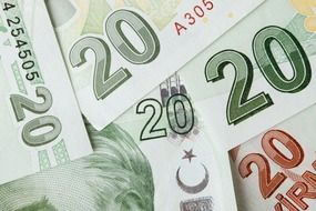 Paper banknotes 20 liras