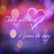 romantic text in a purple background