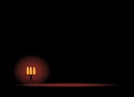 candles lighting background black