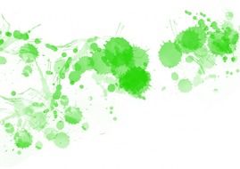 white background with green blotches