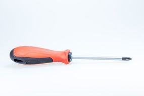 screwdriver with orange grip