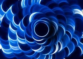 spiral abstract blue drawing