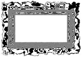 White background in black and white frame