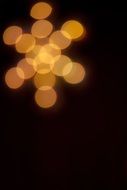 bokeh star background gold