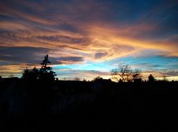 sunset afterglow sky landscape