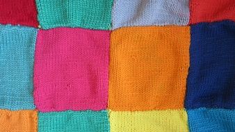 wool blanket squares colorful