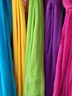 scarves colours rainbow female