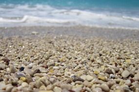 pebbles on the ocean