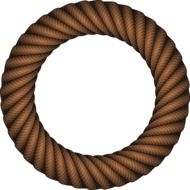 wreath circle round border rope