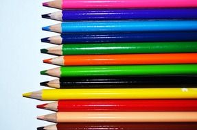 background colored pencils blue