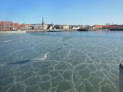 port ice pancake harbor blue