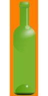 bottle wine green glass orange