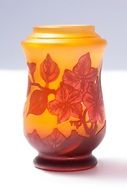 vase glass art decorative floral pattern