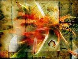 fractal colorful artwork composing