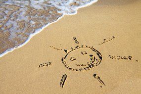 background beach coast sun symbol