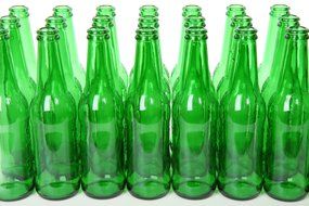 clean green beer bottle