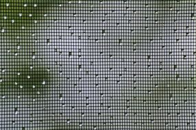 mesh fly screen rain drops water