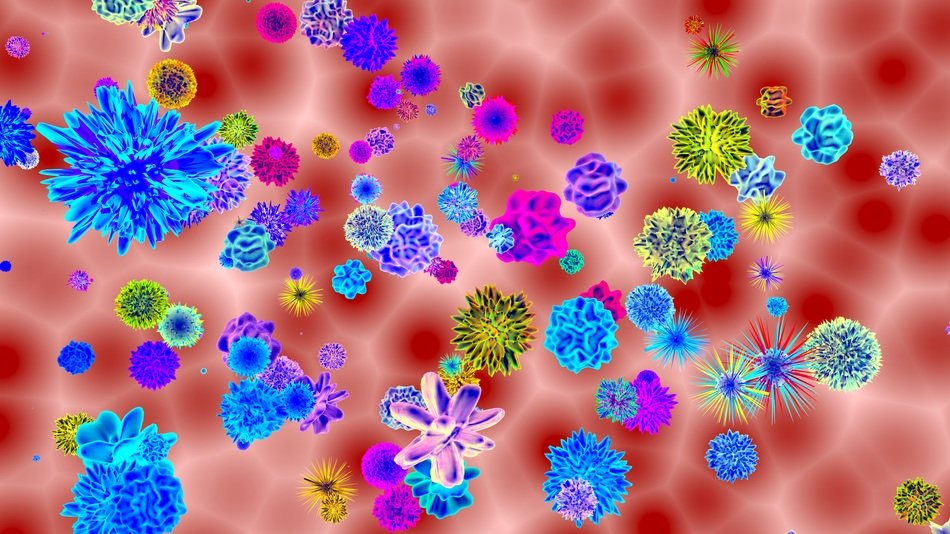 viruses abstract background color